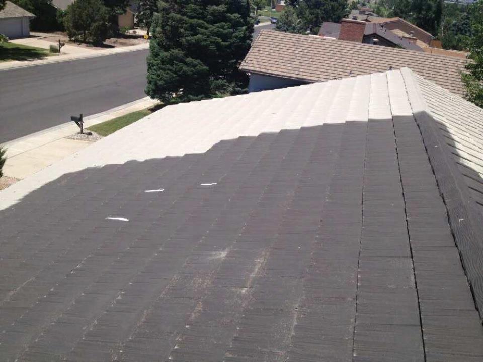 Reflective elastomeric coating applied to a low-slope Colorado roof